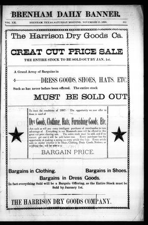 Brenham Daily Banner. (Brenham, Tex.), Vol. 20, No. 261, Ed. 1 Saturday, November 21, 1896