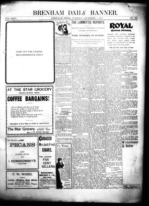 Brenham Daily Banner. (Brenham, Tex.), Vol. 26, No. 329, Ed. 1 Tuesday, December 3, 1901