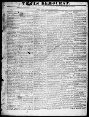 Primary view of object titled 'The Texas Democrat (Austin, Tex.), Vol. 1, No. 7, Ed. 1, Wednesday, March 4, 1846'.