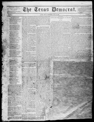 Primary view of object titled 'The Texas Democrat (Austin, Tex.), Vol. 1, No. 28, Ed. 1, Wednesday, July 15, 1846'.