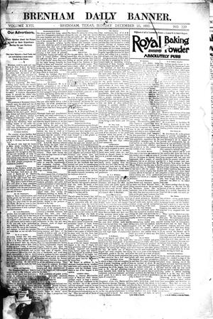 Brenham Daily Banner. (Brenham, Tex.), Vol. 17, No. 229, Ed. 1 Sunday, December 25, 1892