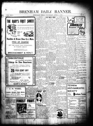 Brenham Daily Banner. (Brenham, Tex.), Vol. 26, No. 81, Ed. 1 Thursday, April 4, 1901