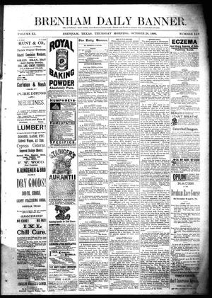 Brenham Daily Banner. (Brenham, Tex.), Vol. 11, No. 158, Ed. 1 Thursday, October 28, 1886