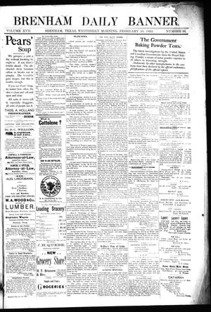 Brenham Daily Banner. (Brenham, Tex.), Vol. 17, No. 36, Ed. 1 Wednesday, February 10, 1892