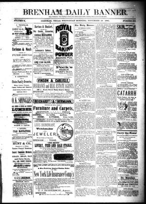Brenham Daily Banner. (Brenham, Tex.), Vol. 10, No. 283, Ed. 1 Wednesday, November 18, 1885