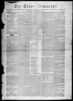 Primary view of object titled 'The Texas Democrat (Austin, Tex.), Vol. 3, No. 4, Ed. 1, Wednesday, January 12, 1848'.