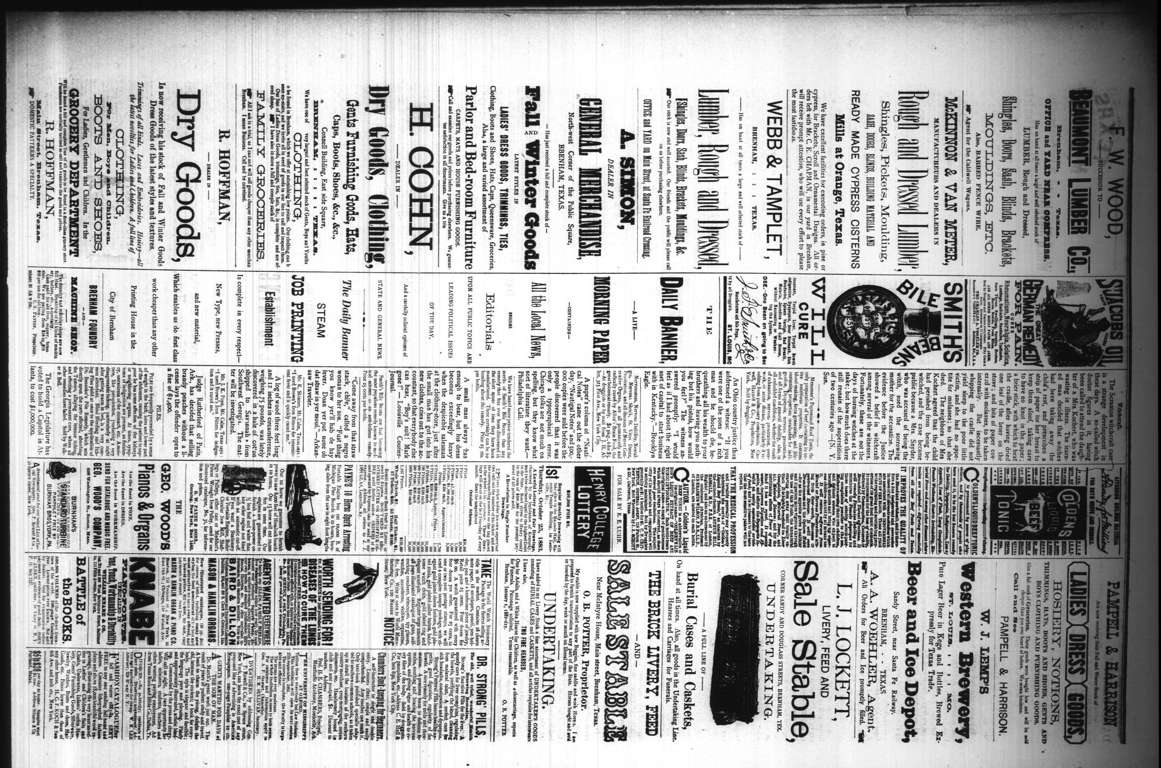 Brenham Daily Banner. (Brenham, Tex.), Vol. 8, No. 243, Ed. 1 Thursday, October 11, 1883
                                                
                                                    [Sequence #]: 4 of 4
                                                
