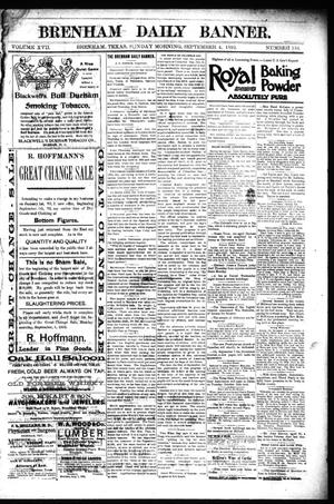 Brenham Daily Banner. (Brenham, Tex.), Vol. 17, No. 134, Ed. 1 Sunday, September 4, 1892