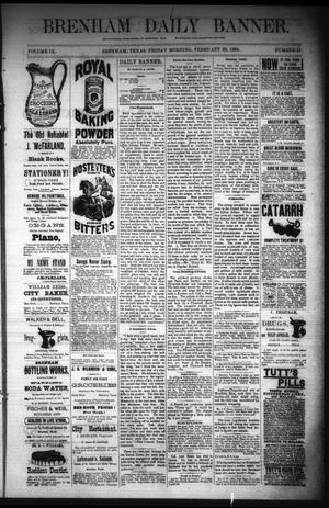 Brenham Daily Banner. (Brenham, Tex.), Vol. 9, No. 51, Ed. 1 Friday, February 29, 1884