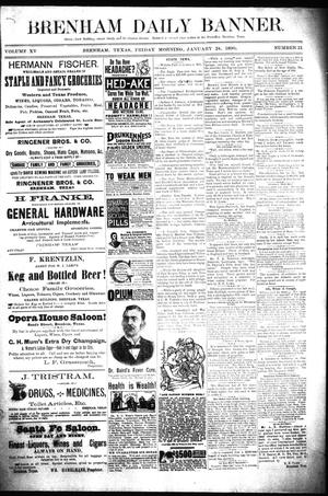 Brenham Daily Banner. (Brenham, Tex.), Vol. 15, No. 21, Ed. 1 Friday, January 24, 1890
