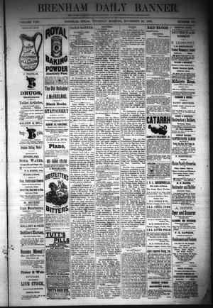 Brenham Daily Banner. (Brenham, Tex.), Vol. 8, No. 279, Ed. 1 Thursday, November 22, 1883
