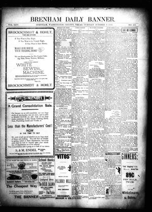 Brenham Daily Banner. (Brenham, Tex.), Vol. 25, No. 233, Ed. 1 Tuesday, October 9, 1900
