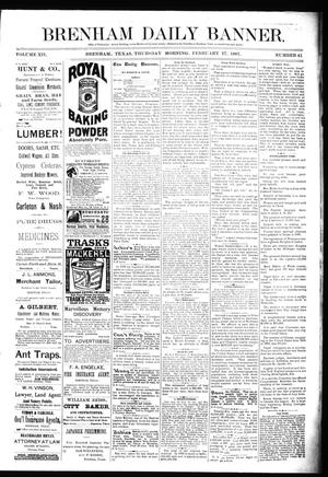 Brenham Daily Banner. (Brenham, Tex.), Vol. 12, No. 41, Ed. 1 Thursday, February 17, 1887