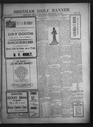 Brenham Daily Banner. (Brenham, Tex.), Vol. 27, No. 169, Ed. 1 Wednesday, September 24, 1902