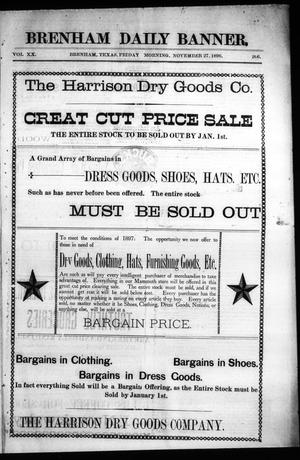 Brenham Daily Banner. (Brenham, Tex.), Vol. 20, No. 266, Ed. 1 Friday, November 27, 1896