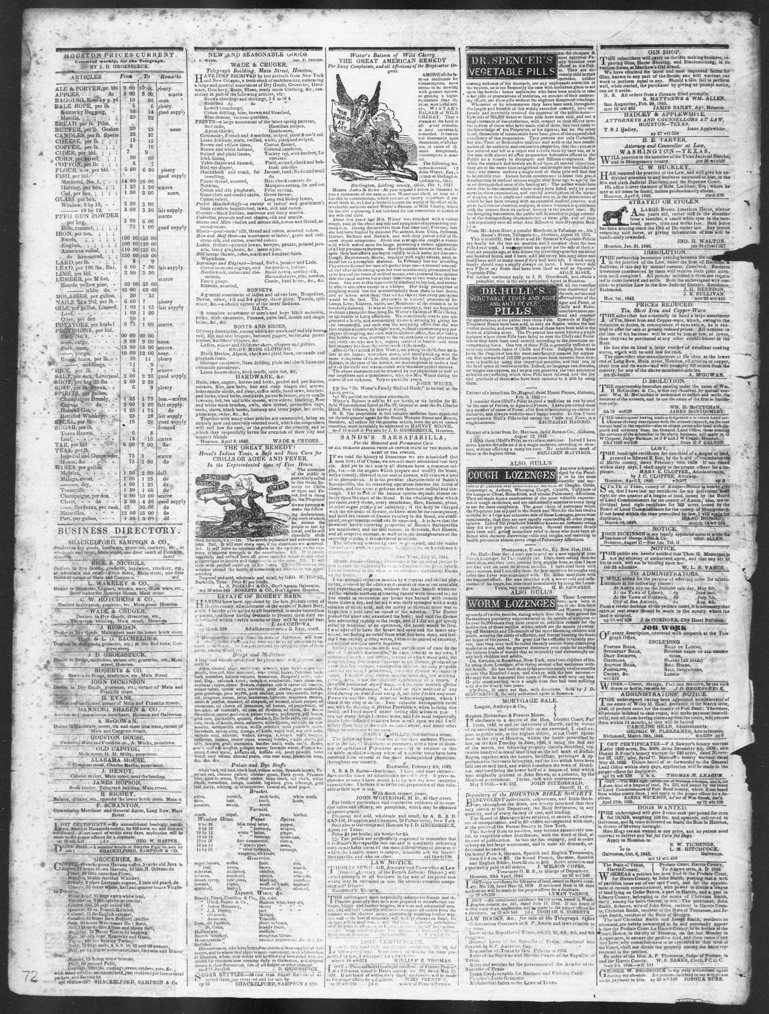 Democratic Telegraph and Texas Register (Houston, Tex.), Vol. 11, No. 21, Ed. 1, Wednesday, May 27, 1846
                                                
                                                    [Sequence #]: 4 of 4
                                                