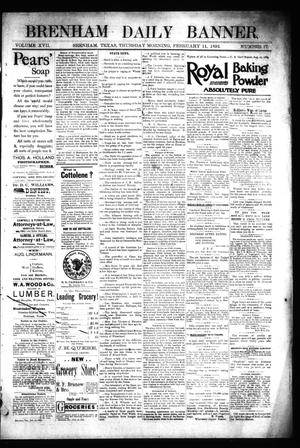 Brenham Daily Banner. (Brenham, Tex.), Vol. 17, No. 37, Ed. 1 Thursday, February 11, 1892
