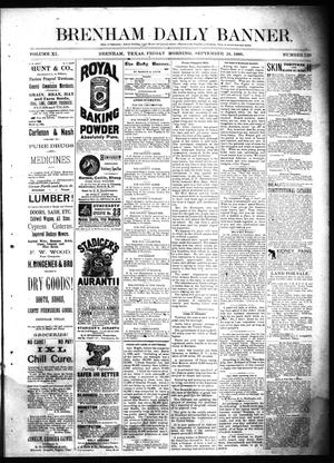 Primary view of object titled 'Brenham Daily Banner. (Brenham, Tex.), Vol. 11, No. 129, Ed. 1 Friday, September 24, 1886'.