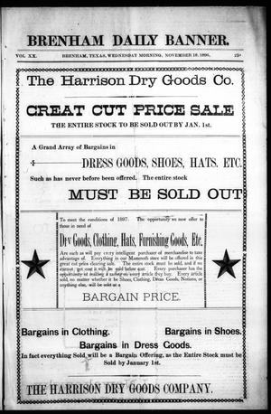 Brenham Daily Banner. (Brenham, Tex.), Vol. 20, No. 258, Ed. 1 Wednesday, November 18, 1896