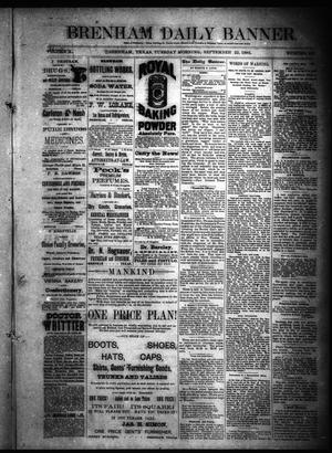Brenham Daily Banner. (Brenham, Tex.), Vol. 10, No. 227, Ed. 1 Tuesday, September 22, 1885