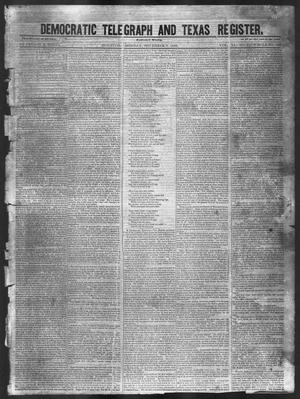Primary view of object titled 'Democratic Telegraph and Texas Register (Houston, Tex.), Vol. 11, No. 45, Ed. 1, Monday, November 9, 1846'.