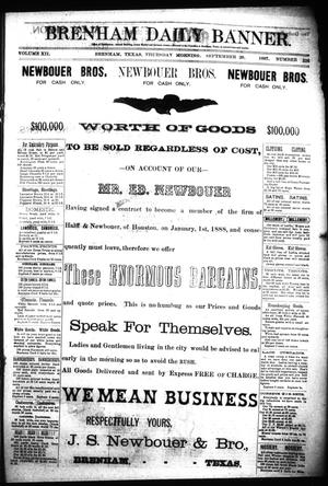 Brenham Daily Banner. (Brenham, Tex.), Vol. 12, No. 226, Ed. 1 Thursday, September 29, 1887