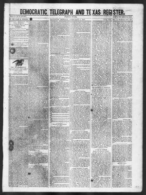 Primary view of object titled 'Democratic Telegraph and Texas Register (Houston, Tex.), Vol. 12, No. 6, Ed. 1, Monday, February 8, 1847'.