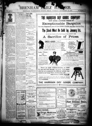 Brenham Daily Banner. (Brenham, Tex.), Vol. 22, No. 291, Ed. 1 Tuesday, November 30, 1897