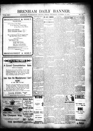 Brenham Daily Banner. (Brenham, Tex.), Vol. 25, No. 241, Ed. 1 Thursday, October 18, 1900