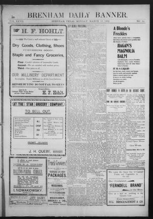 Brenham Daily Banner. (Brenham, Tex.), Vol. 27, No. 14, Ed. 1 Tuesday, March 18, 1902