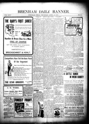 Brenham Daily Banner. (Brenham, Tex.), Vol. 26, No. 93, Ed. 1 Thursday, April 18, 1901