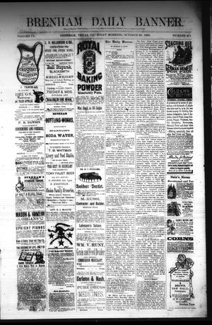 Brenham Daily Banner. (Brenham, Tex.), Vol. 9, No. 271, Ed. 1 Thursday, October 30, 1884