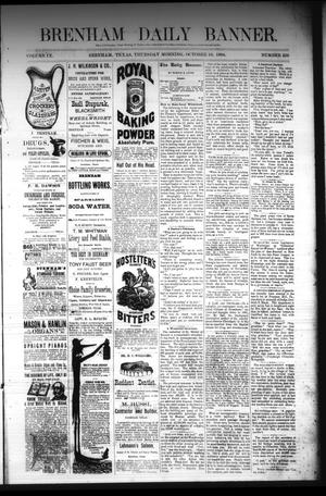 Brenham Daily Banner. (Brenham, Tex.), Vol. 9, No. 259, Ed. 1 Thursday, October 16, 1884
