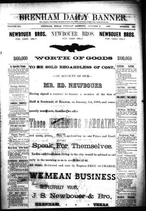 Brenham Daily Banner. (Brenham, Tex.), Vol. 12, No. 230, Ed. 1 Tuesday, October 4, 1887