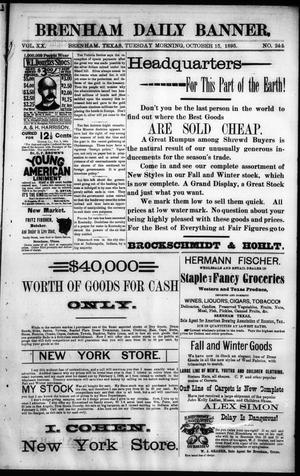 Brenham Daily Banner. (Brenham, Tex.), Vol. 20, No. 244, Ed. 1 Tuesday, October 15, 1895