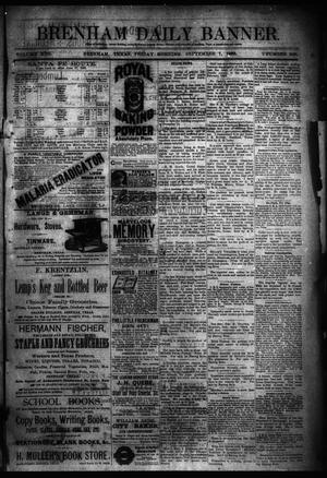 Brenham Daily Banner. (Brenham, Tex.), Vol. 13, No. 209, Ed. 1 Friday, September 7, 1888