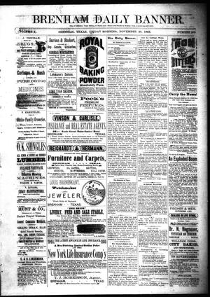 Brenham Daily Banner. (Brenham, Tex.), Vol. 10, No. 285, Ed. 1 Friday, November 20, 1885
