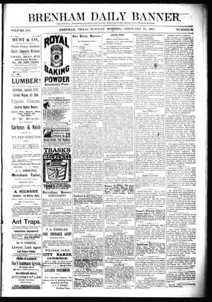 Primary view of object titled 'Brenham Daily Banner. (Brenham, Tex.), Vol. 12, No. 39, Ed. 1 Tuesday, February 15, 1887'.