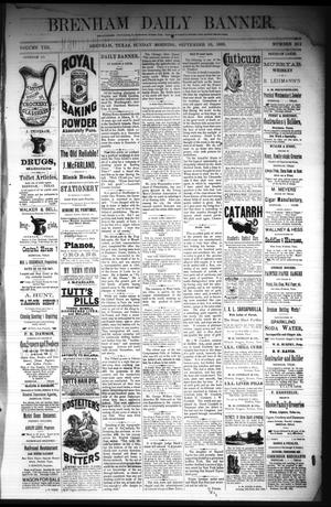 Brenham Daily Banner. (Brenham, Tex.), Vol. 8, No. 222, Ed. 1 Sunday, September 16, 1883