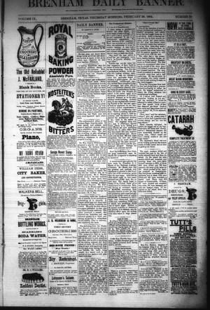 Brenham Daily Banner. (Brenham, Tex.), Vol. 9, No. 50, Ed. 1 Thursday, February 28, 1884