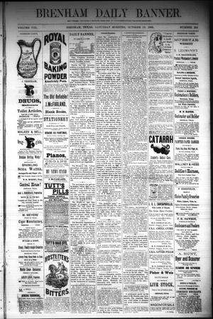 Brenham Daily Banner. (Brenham, Tex.), Vol. 8, No. 245, Ed. 1 Saturday, October 13, 1883