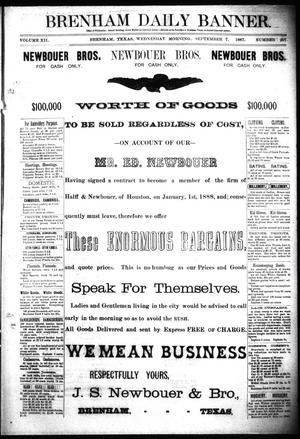 Brenham Daily Banner. (Brenham, Tex.), Vol. 12, No. 207, Ed. 1 Wednesday, September 7, 1887