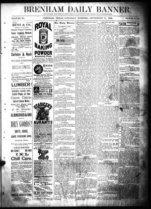 Brenham Daily Banner. (Brenham, Tex.), Vol. 11, No. 118, Ed. 1 Saturday, September 11, 1886