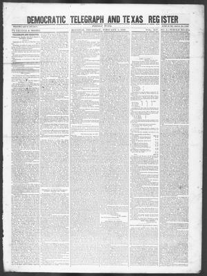 Democratic Telegraph and Texas Register (Houston, Tex.), Vol. 14, No. 5, Ed. 1, Thursday, February 1, 1849