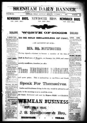 Brenham Daily Banner. (Brenham, Tex.), Vol. 12, No. 228, Ed. 1 Saturday, October 1, 1887