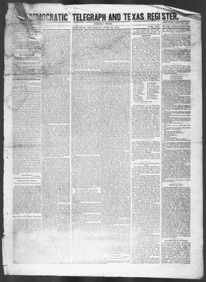 Primary view of Democratic Telegraph and Texas Register (Houston, Tex.), Vol. 14, No. 26, Ed. 1, Thursday, June 28, 1849