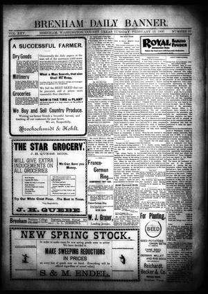 Brenham Daily Banner. (Brenham, Tex.), Vol. 25, No. 37, Ed. 1 Tuesday, February 13, 1900