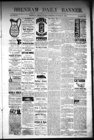 Primary view of object titled 'Brenham Daily Banner. (Brenham, Tex.), Vol. 9, No. 268, Ed. 1 Sunday, October 26, 1884'.