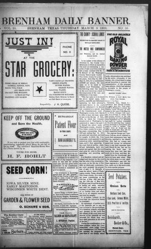 Brenham Daily Banner. (Brenham, Tex.), Vol. 28, No. 56, Ed. 1 Thursday, March 5, 1903