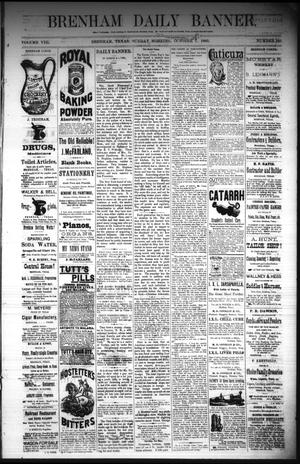 Primary view of object titled 'Brenham Daily Banner. (Brenham, Tex.), Vol. 8, No. 240, Ed. 1 Sunday, October 7, 1883'.
